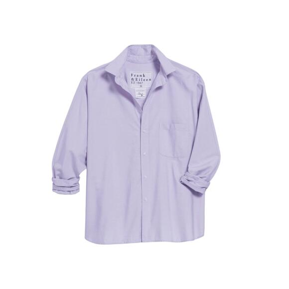 NEW FRANK & EILEEN women's continuous button up shirt in light purple